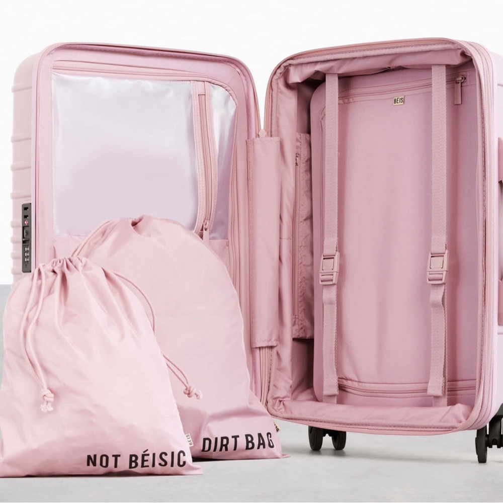 BÉIS The Carry On Roller in Atlas Pink
